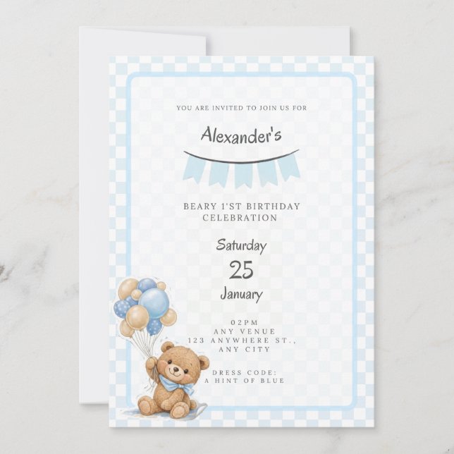 Invitation fête d'anniversaire (Devant)