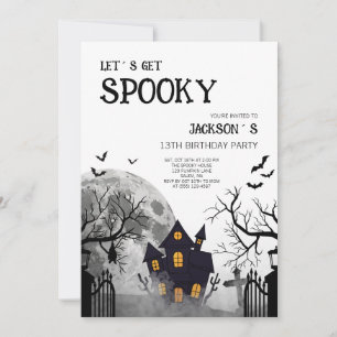 Invitation Fête d'anniversaire 13 ans Kids White Let´s Get Sp