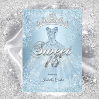 Fête d'anniversaire 16 ans douce Flocon de neige b