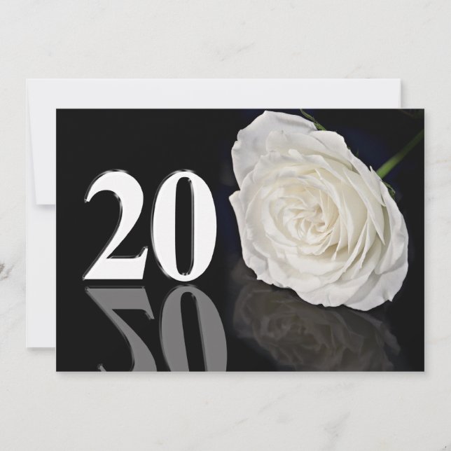 Invitation fête d'anniversaire 20 ans (Devant)