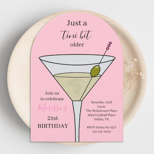 Invitation Fête d'anniversaire 21 ans juste un tout petit peu (Créateur téléchargé)