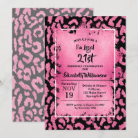 Fête d'anniversaire 21 ans Pink Leopard