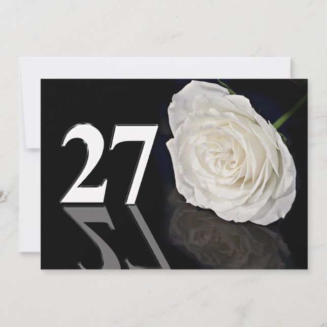 Invitation fête d'anniversaire 27 ans (Devant)
