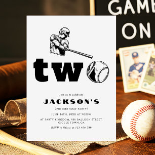 Invitation Fête d'anniversaire 2 ans de Modern Baseball Sport
