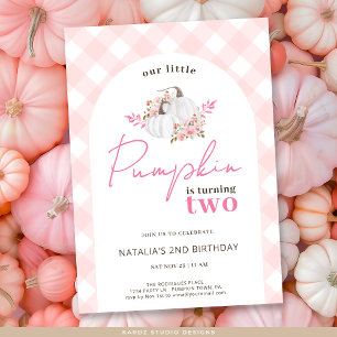Invitation Fête d'anniversaire 2 ans de notre petite citrouil