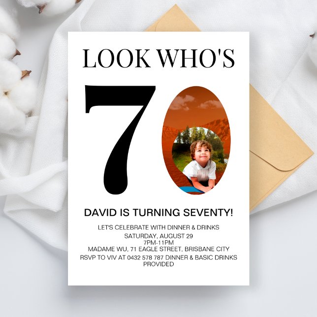 Invitation Fête d'anniversaire 30 40 50 60 70 ans (Créateur téléchargé)