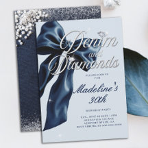 Fête d'anniversaire 30 ans Denim Diamonds Dark Blu