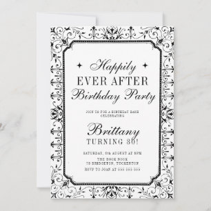 Invitation Fête d'anniversaire 30 ans livre vintage