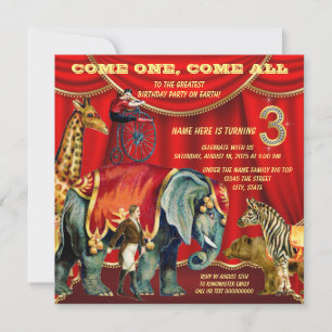 Invitation Fête d'anniversaire 3 ans