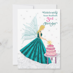 Invitation fête d'anniversaire 3 ans. Bougies d'éclairage pou