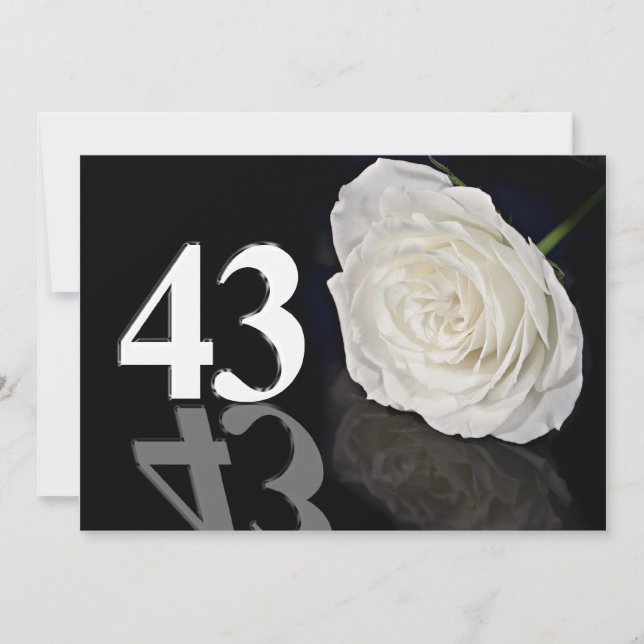 Invitation fête d'anniversaire 43 ans (Devant)