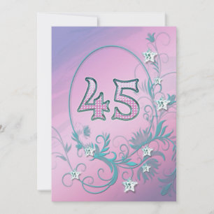 Invitation fête d'anniversaire 45 ans