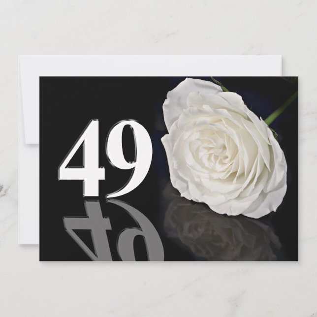 Invitation fête d'anniversaire 49 ans (Devant)