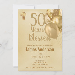 Invitation Fête d'anniversaire 50 ans