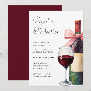 Invitation Fête d'anniversaire 50 ans : Vin Vieilli à la Perf