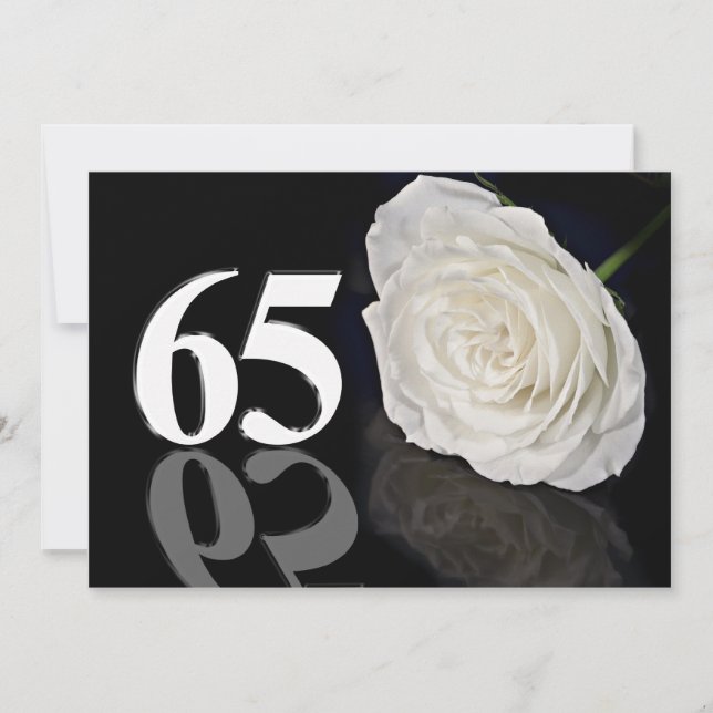 Invitation fête d'anniversaire 65 ans (Devant)