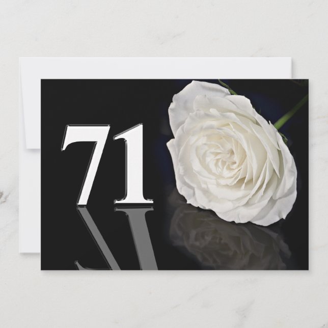 Invitation fête d'anniversaire 71 ans (Devant)