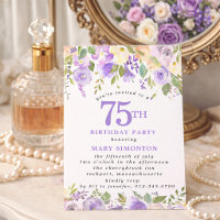 FÊTE D'ANNIVERSAIRE 75 ANS PETITE Rose Fleurie Vio