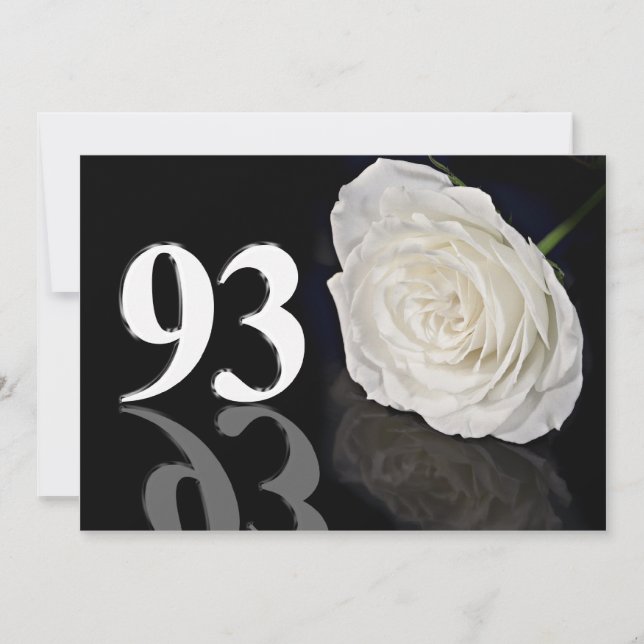 Invitation fête d'anniversaire 93 ans (Devant)
