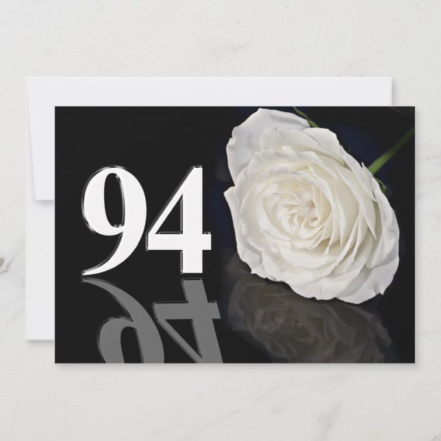Invitation fête d'anniversaire 94 ans (Devant)