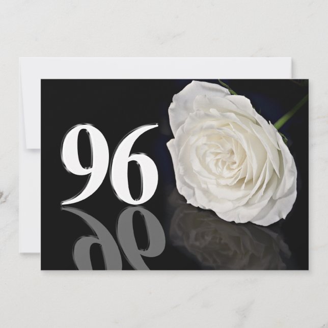 Invitation fête d'anniversaire 96 ans (Devant)
