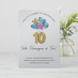 Invitation Fête d'anniversaire à deux chiffres