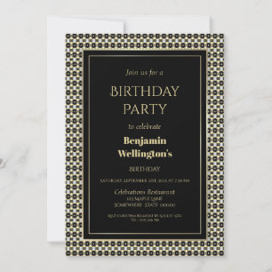 Invitation Fête d'anniversaire à la frontière moderne