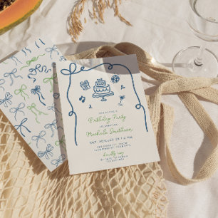 Invitation Fête d'anniversaire à main lunaire