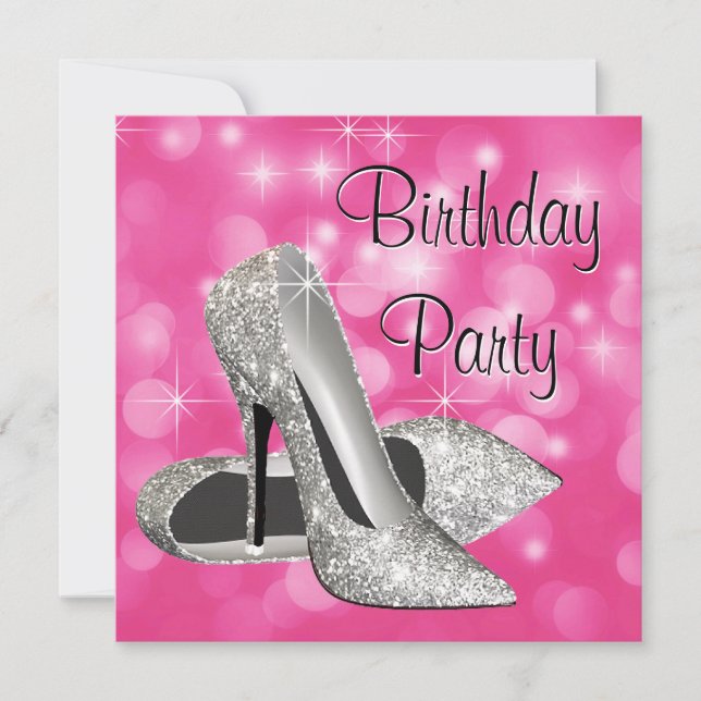 Invitation Fête d'anniversaire à n'importe quel nombre avec d (Devant)