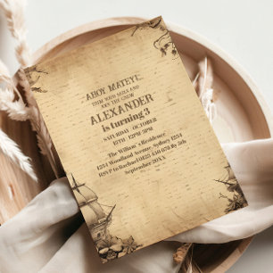 Invitation Fête d'anniversaire à thème Pirate