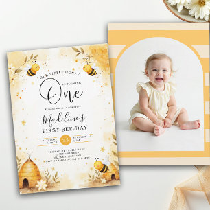 Invitation Fête d'anniversaire Abeille Royale Photo Arche 1er