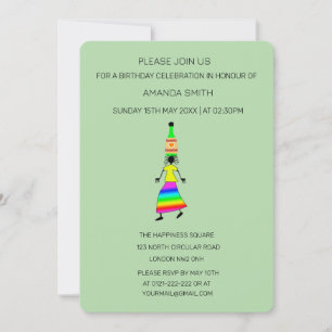 Invitation Fête d'anniversaire Abstraite moderne