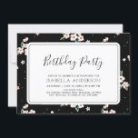 Invitation Fête d'anniversaire adulte d'été tropical moderne<br><div class="desc">Célébrez votre journée spéciale avec cette invitation à la fête tropicale,  avec typographie simple et élégante et motifs tropicaux. Ce modèle design est entièrement personnalisable.</div>