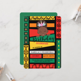 Invitation Fête d'anniversaire afro-africaine