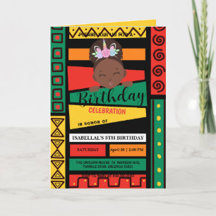 Invitation Fête d'anniversaire afro-africaine