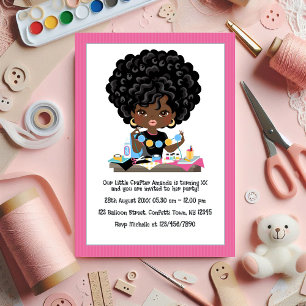 Invitation Fête d'anniversaire afro-américaine sur le thème d