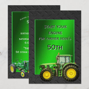 Invitation Fête d'anniversaire agricole 50 ans