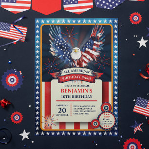 Invitation Fête d'anniversaire américaine
