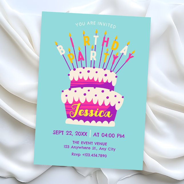 Invitation Fête d'anniversaire amusante (Créateur téléchargé)
