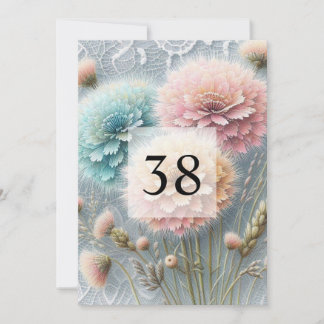 Invitation Fête d'anniversaire aquarelle élégante à motifs fl