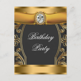 Invitation Fête d'anniversaire Art déco