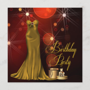 Invitation Fête d'anniversaire Art Déco pour femme