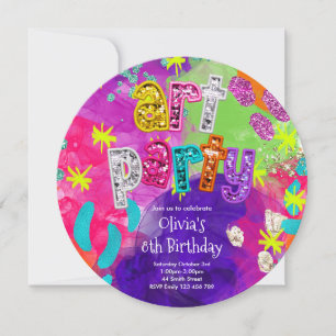 Invitation Fête d'anniversaire artistique