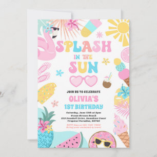 Invitation Fête D'Anniversaire Au Soleil Tropical Beach