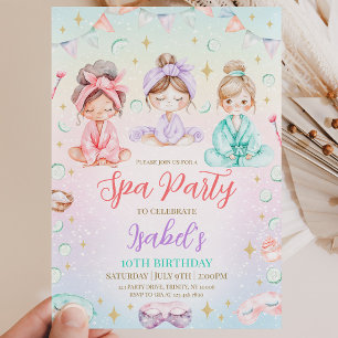 Invitation Fête d'anniversaire au Spa
