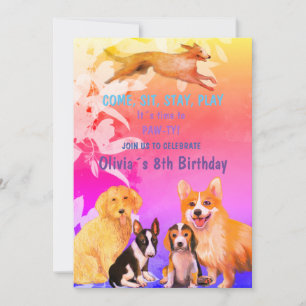 Invitation Fête d'anniversaire avec DOGGY AMIS