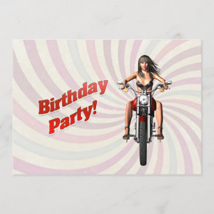 Invitations Faire Part Cartes Fille Moto Zazzle Fr