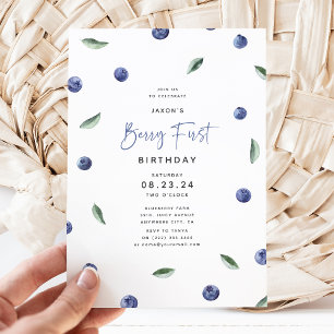 Invitation Fête d'anniversaire 'Baie d'abord' pour le 1er ann