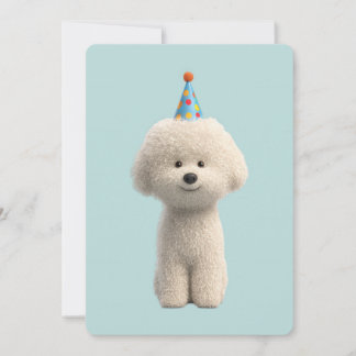 Invitation Fête d'anniversaire Bichon Frise