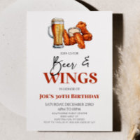 Fête d'anniversaire bière et ailes de poulet